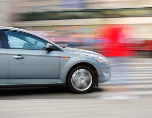Car hitting brakes
