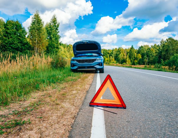 car on the side of the road
